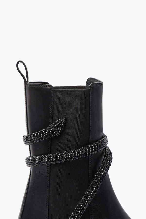 gioiello cleo cristallo nero bootie 25 rene caovilla
