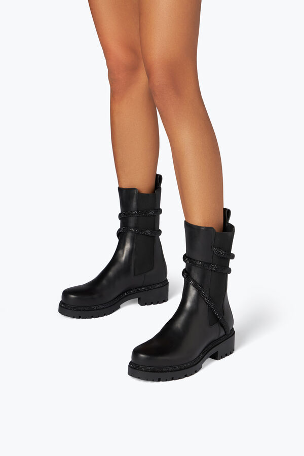 gioiello cleo cristallo nero bootie 25 rene caovilla