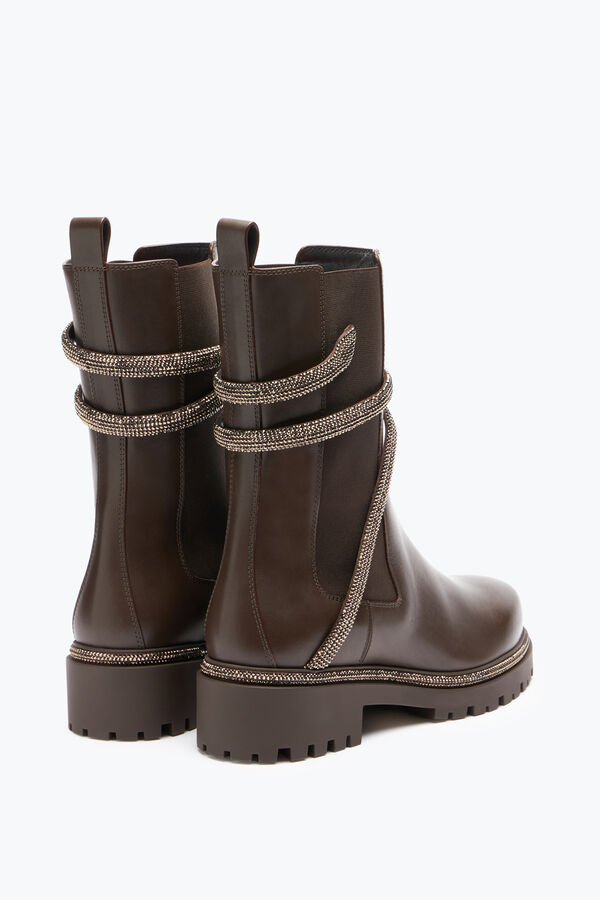 gioiello cleo cristallo marrone castagna bootie 25 rene caovilla