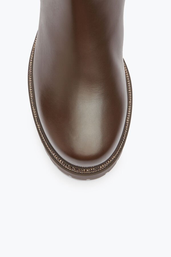 gioiello cleo cristallo marrone castagna bootie 25 rene caovilla