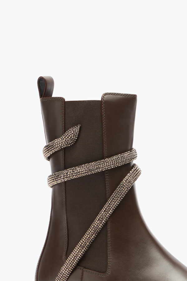 gioiello cleo cristallo marrone castagna bootie 25 rene caovilla