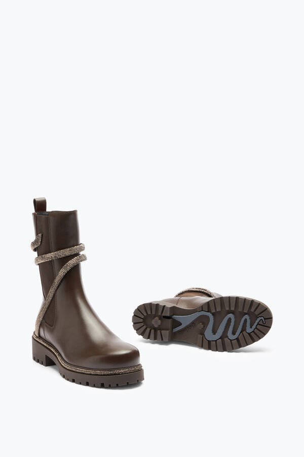 gioiello cleo cristallo marrone castagna bootie 25 rene caovilla