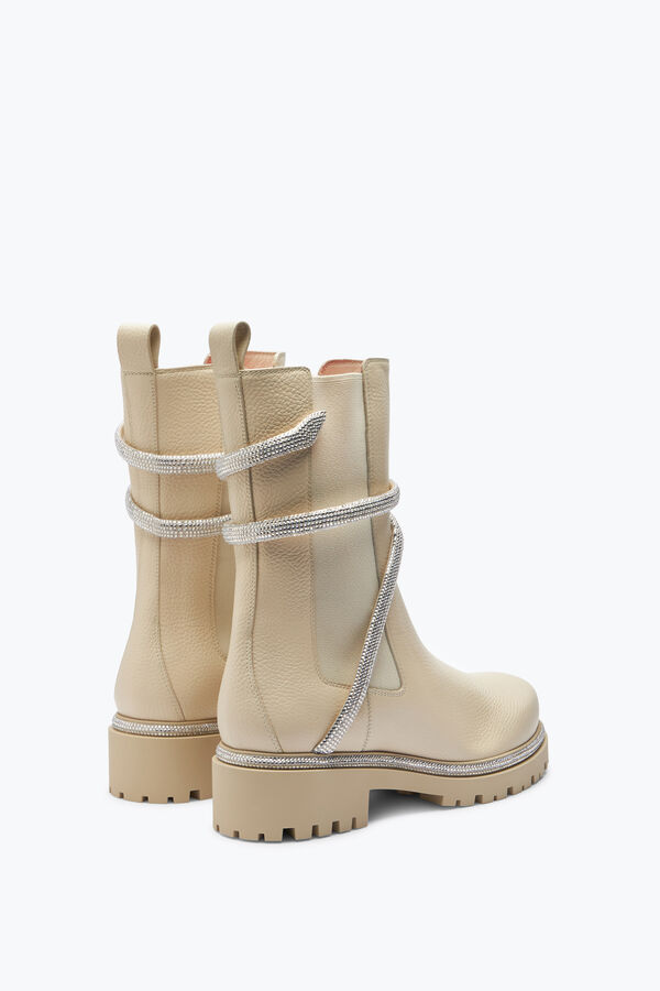 gioiello cleo in pelle bianca bootie 25 rene caovilla