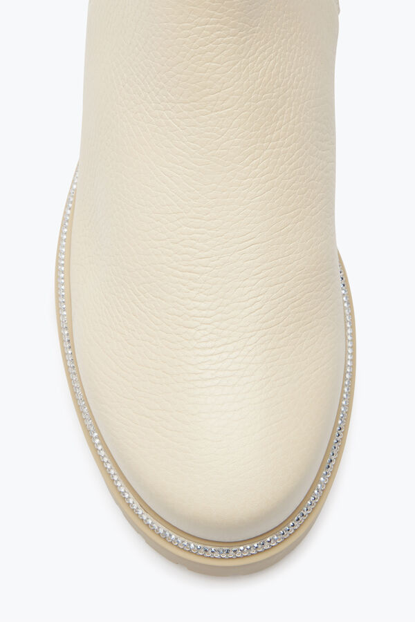 gioiello cleo in pelle bianca bootie 25 rene caovilla