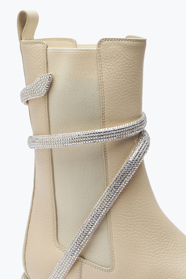 gioiello cleo in pelle bianca bootie 25 rene caovilla