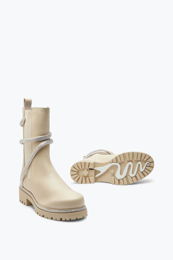 gioiello cleo in pelle bianca bootie 25 rene caovilla