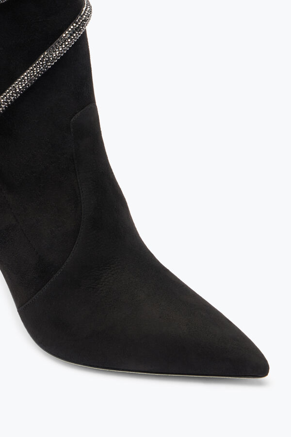gioiello cleo cristalli nero stivaletto 100 rene caovilla