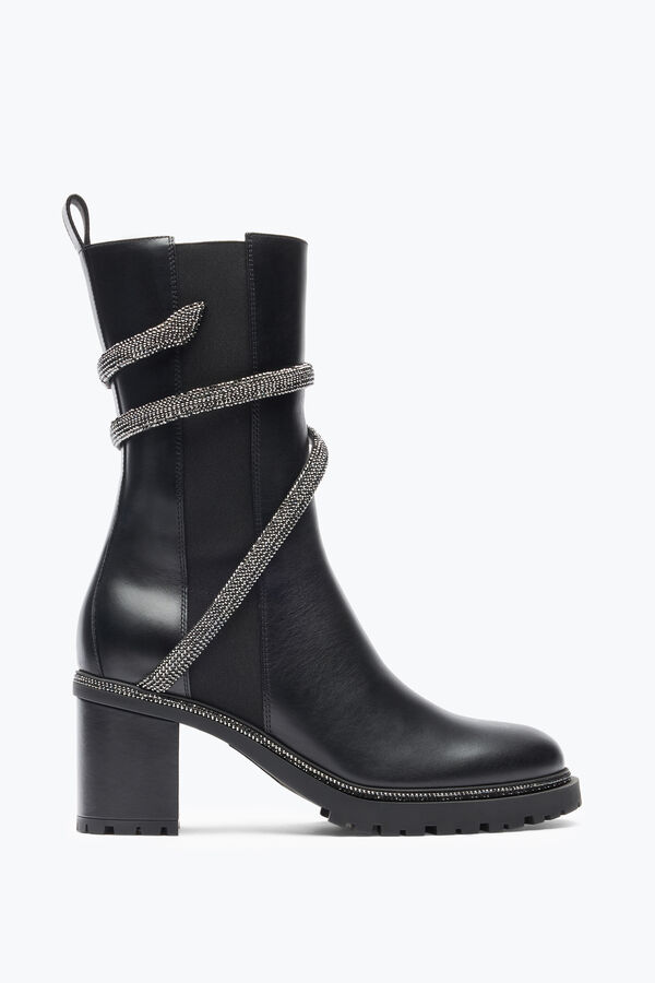 gioiello cleo cristallo nero bootie 60 rene caovilla
