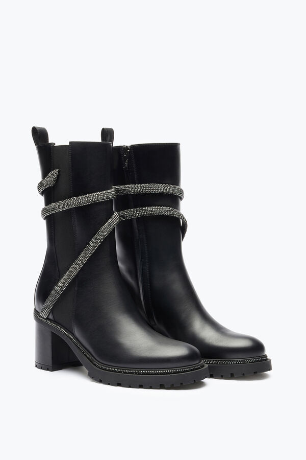 gioiello cleo cristallo nero bootie 60 rene caovilla