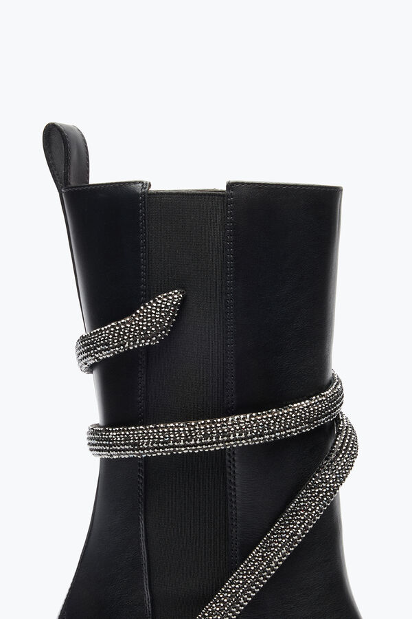 gioiello cleo cristallo nero bootie 60 rene caovilla