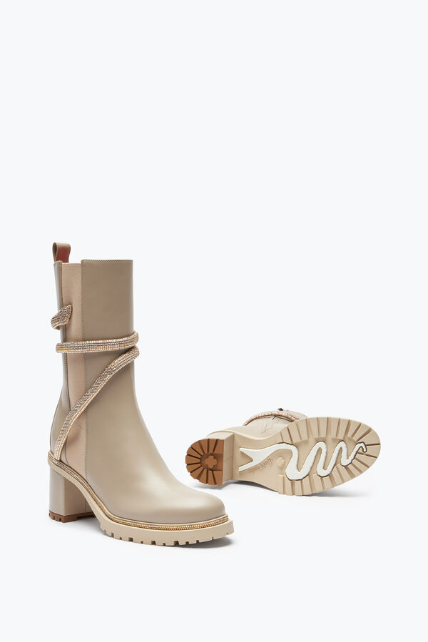 gioiello cleo cristalli beige bootie 60 rene caovilla