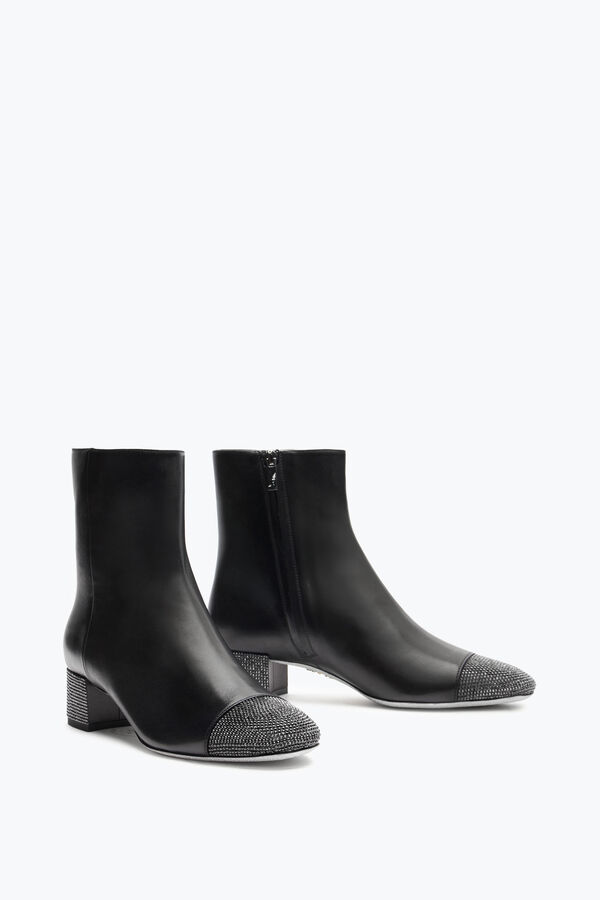 gioiello bonnie ankle boot in pelle nera 40 rene caovilla