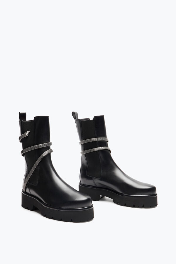 gioiello juniper nero e argento biker boot 45 rene caovilla