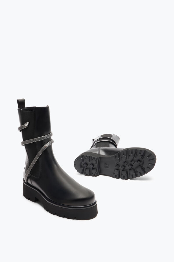 gioiello juniper nero e argento biker boot 45 rene caovilla
