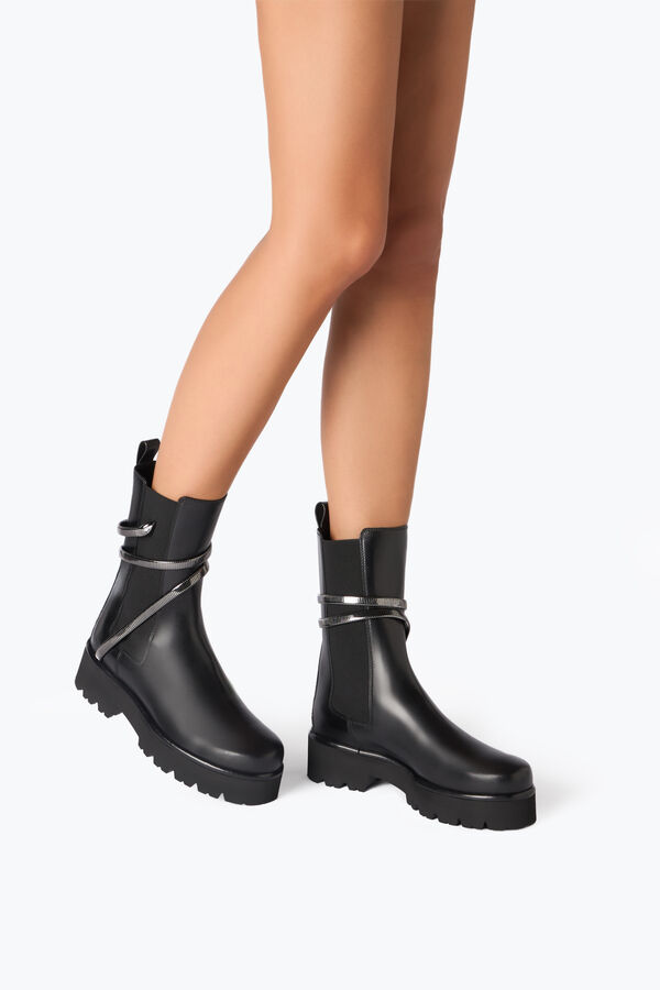 gioiello juniper nero e argento biker boot 45 rene caovilla