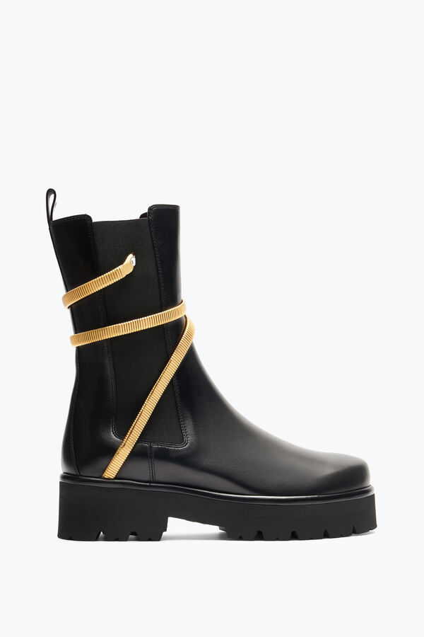 gioiello di ginepro nero e oro biker boot 45 rene caovilla