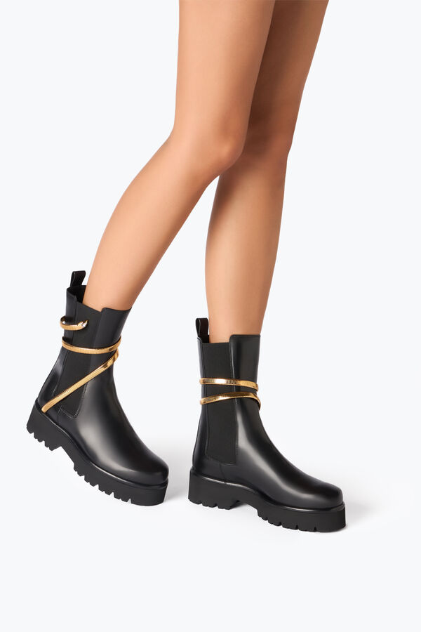 gioiello di ginepro nero e oro biker boot 45 rene caovilla