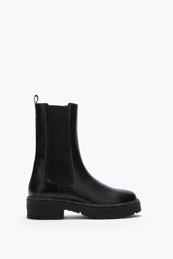 gioiello bika nero ankle boot con cristalli 50 rene caovilla