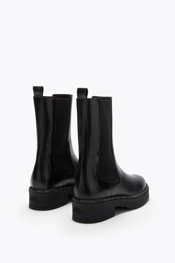 gioiello bika nero ankle boot con cristalli 50 rene caovilla