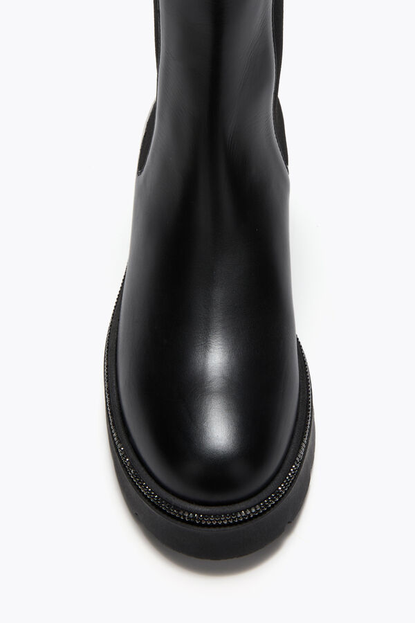 gioiello bika nero ankle boot con cristalli 50 rene caovilla