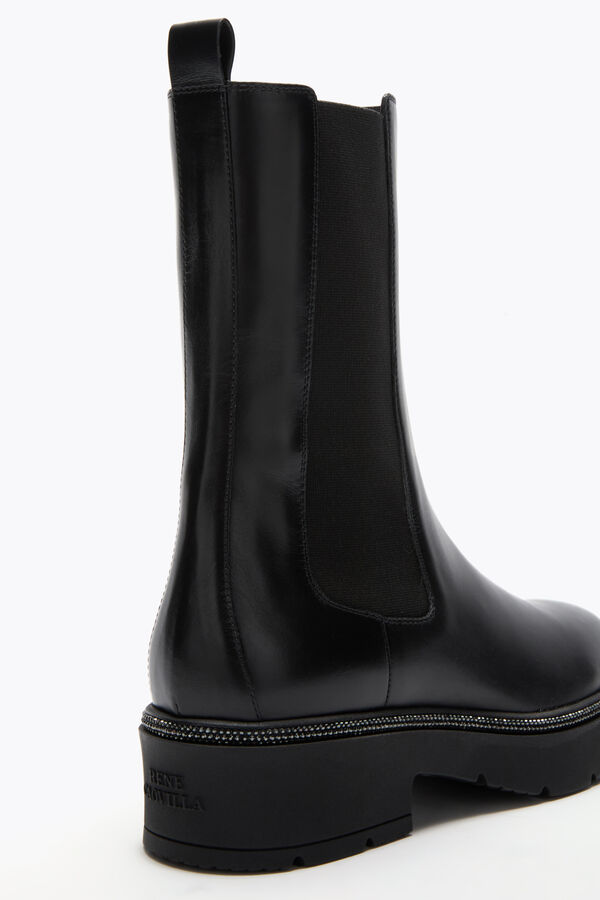 gioiello bika nero ankle boot con cristalli 50 rene caovilla