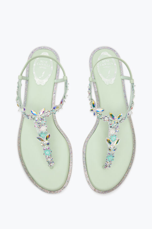 gioiello eden verde menta thong sandal 10 rene caovilla