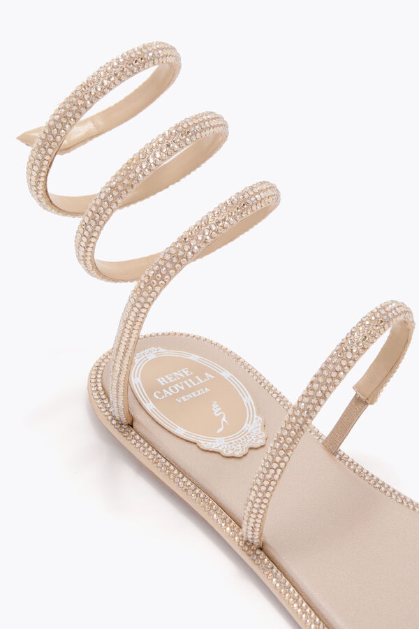 gioiello cleo oro sandalo piatto 10 rene caovilla