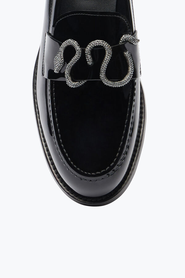 gioiello morgana nero patent loafer con cristalli 20 rene caovilla