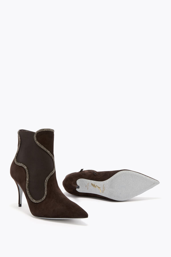 gioiello onda marrone ankle boot 80 rene caovilla