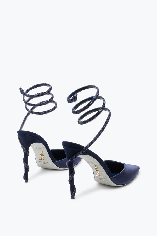 gioiello margot midnight blue pompa 105 rene caovilla