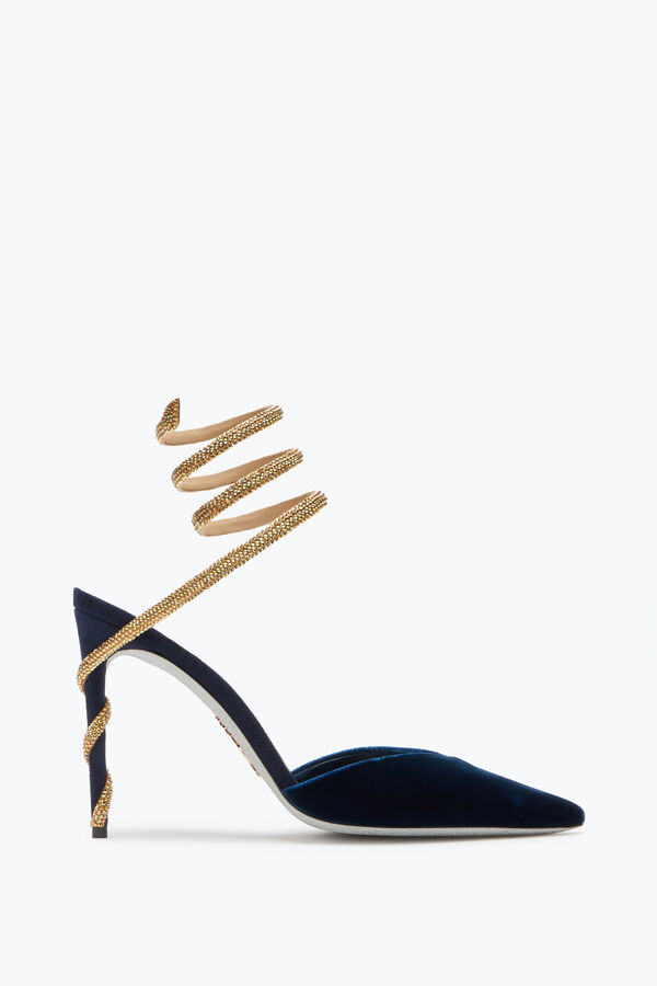 gioiello margot blu profondo slingback pump 105 rene caovilla