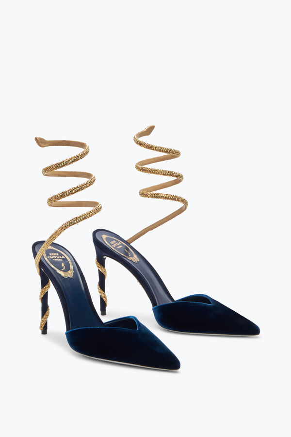 gioiello margot blu profondo slingback pump 105 rene caovilla