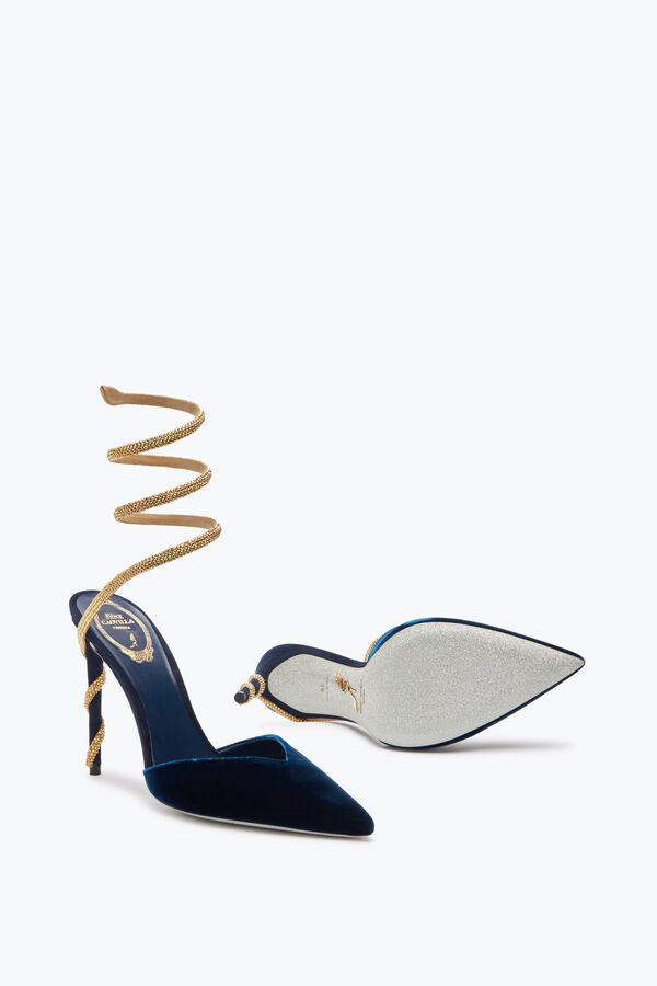 gioiello margot blu profondo slingback pump 105 rene caovilla