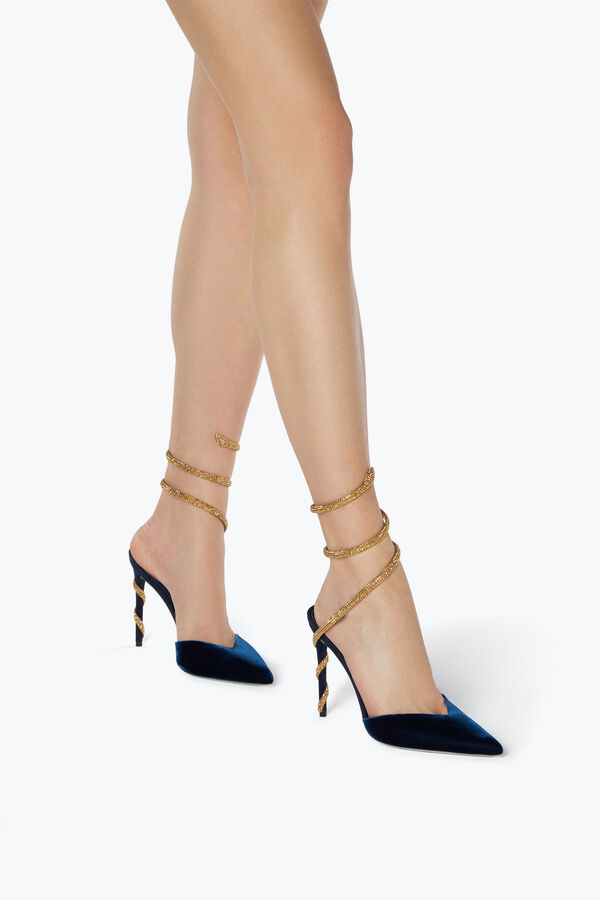 gioiello margot blu profondo slingback pump 105 rene caovilla