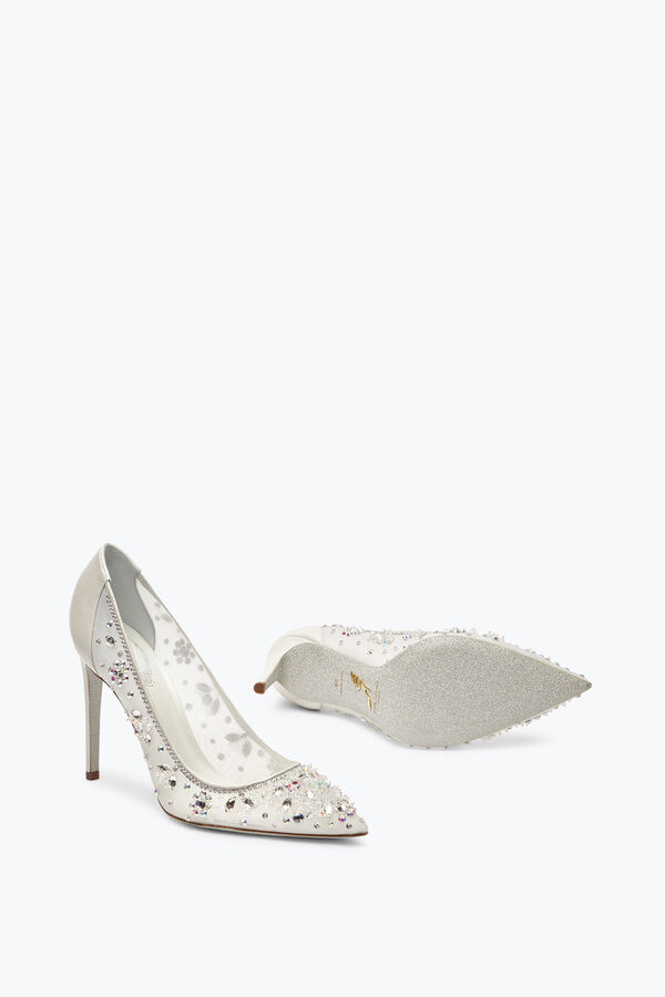 gioiello cenerentola bianco pompa 105 rene caovilla