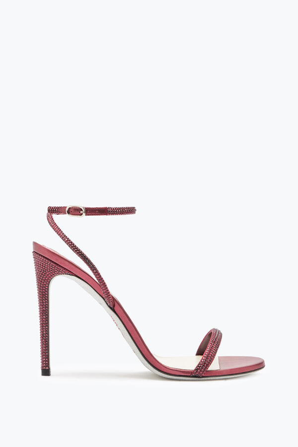 gioiello ellabrita cristallo vino rosso sandalo 105 rene caovilla