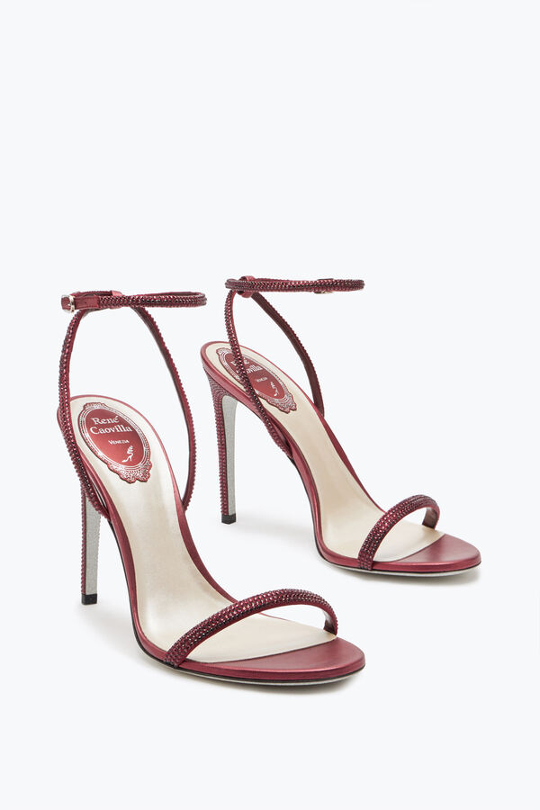 gioiello ellabrita cristallo vino rosso sandalo 105 rene caovilla