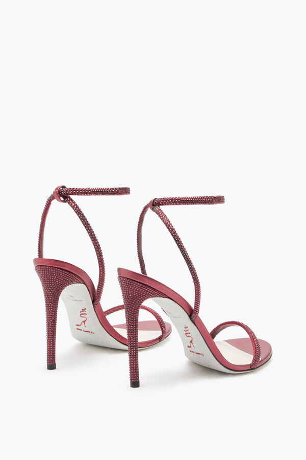 gioiello ellabrita cristallo vino rosso sandalo 105 rene caovilla