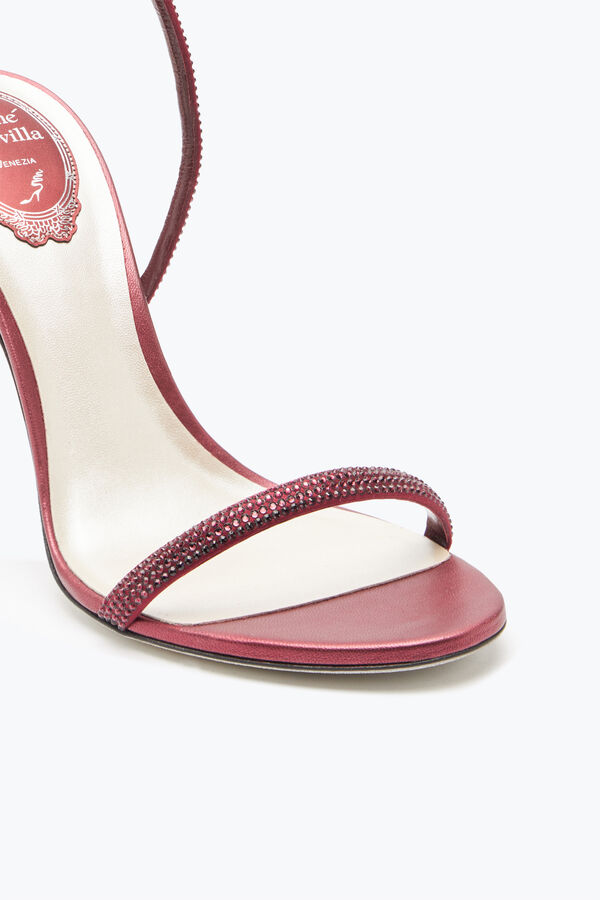 gioiello ellabrita cristallo vino rosso sandalo 105 rene caovilla