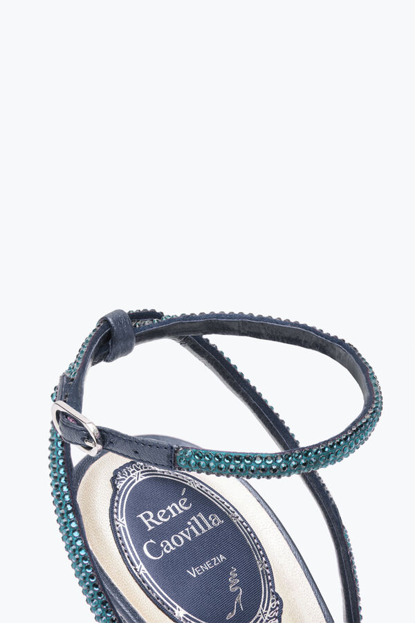 gioiello ellabrita crystal blu sandalo 105 rene caovilla