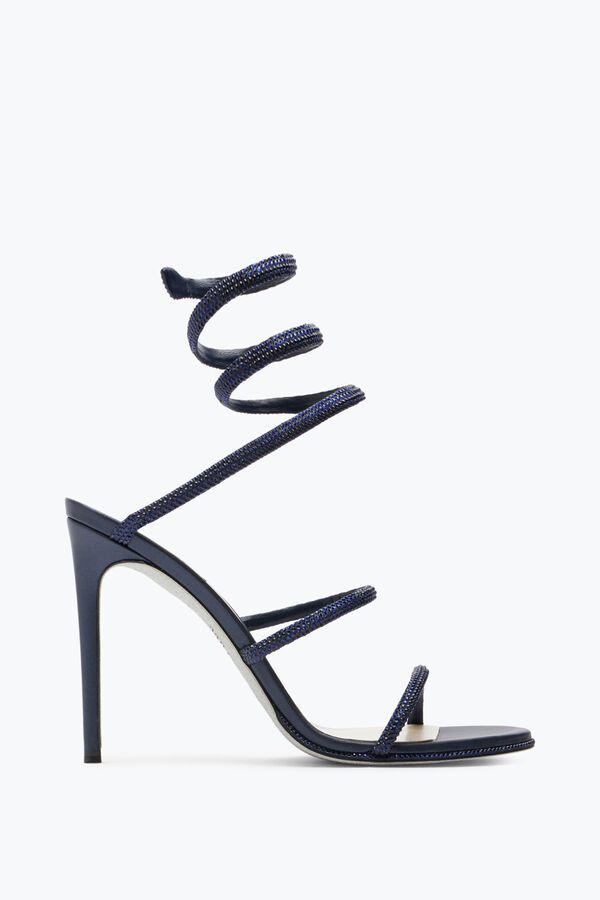 gioiello cleo crystal blu sandalo 105 rene caovilla