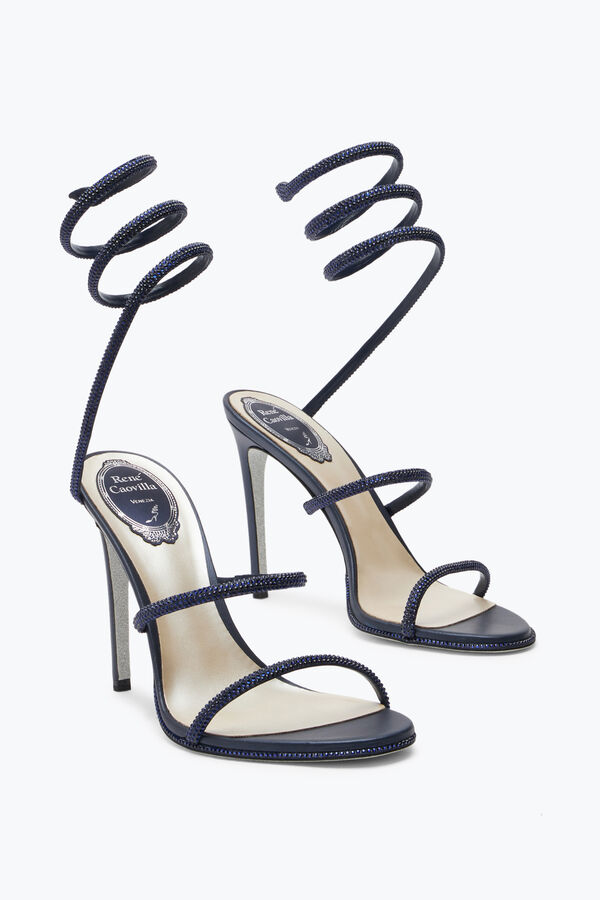 gioiello cleo crystal blu sandalo 105 rene caovilla