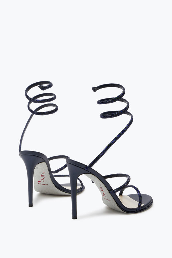 gioiello cleo crystal blu sandalo 105 rene caovilla