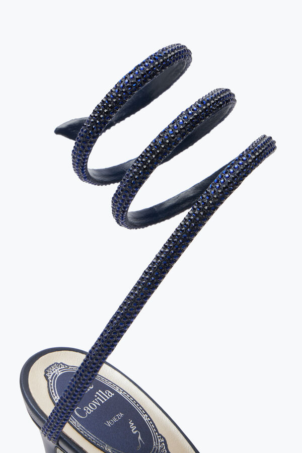gioiello cleo crystal blu sandalo 105 rene caovilla