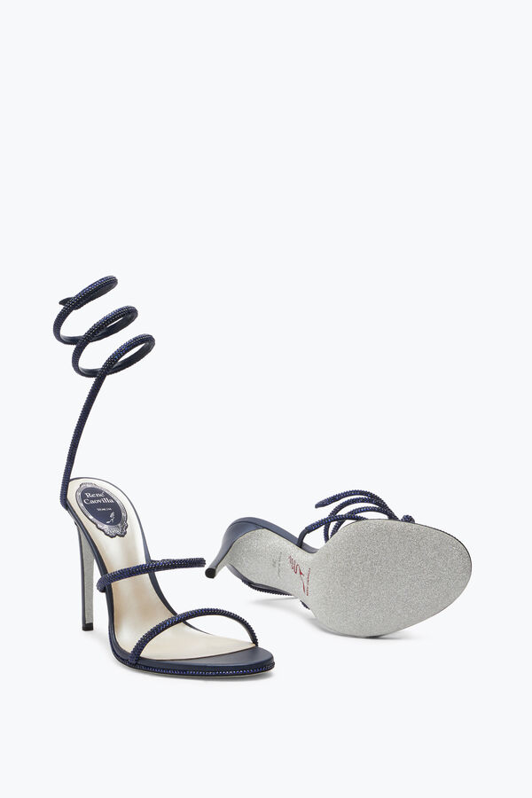 gioiello cleo crystal blu sandalo 105 rene caovilla