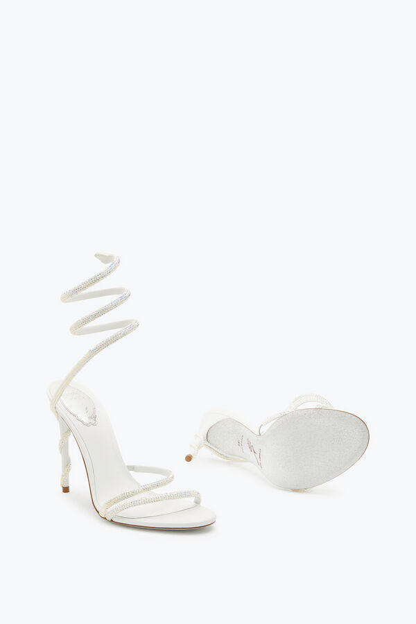 gioiello margot swarovski bianco sandalo gioiello rene caovilla