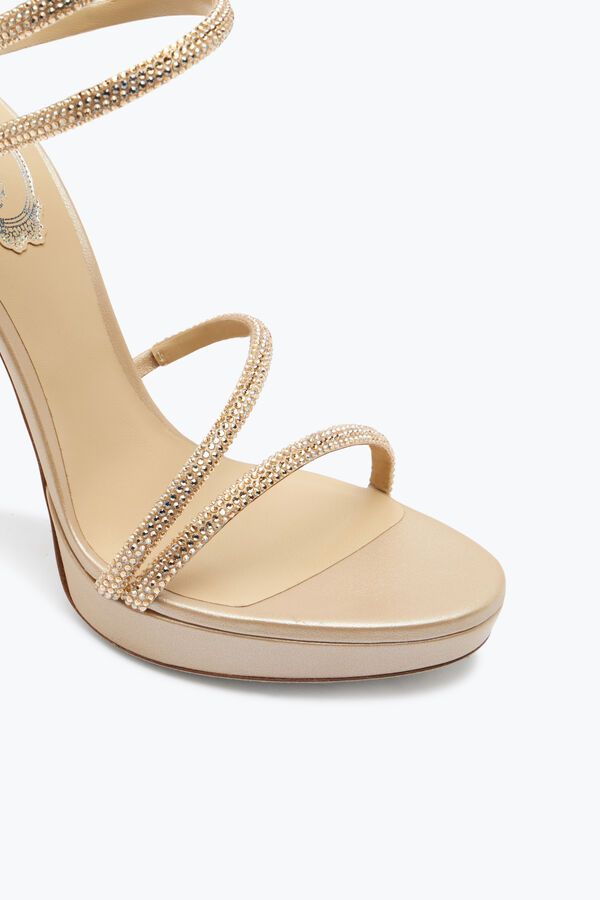 gioiello margot champagne piattaforma sandalo 120 rene caovilla