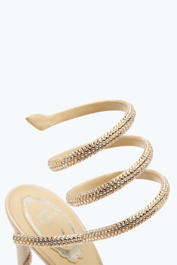 gioiello margot champagne piattaforma sandalo 120 rene caovilla