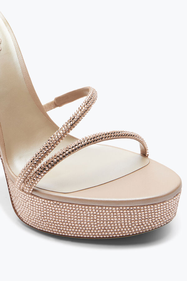 gioiello margot crystal beige piattaforma sandalo 130 rene caovilla