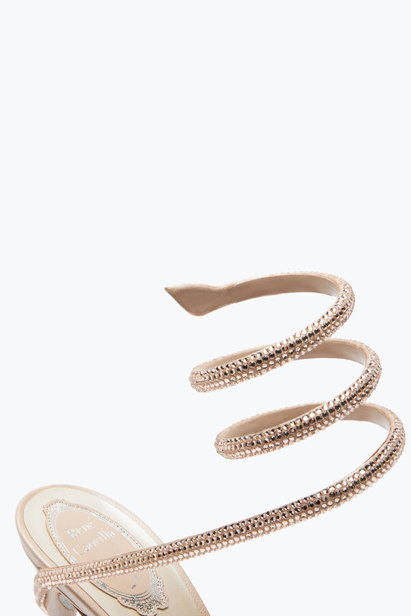 gioiello margot crystal beige piattaforma sandalo 130 rene caovilla